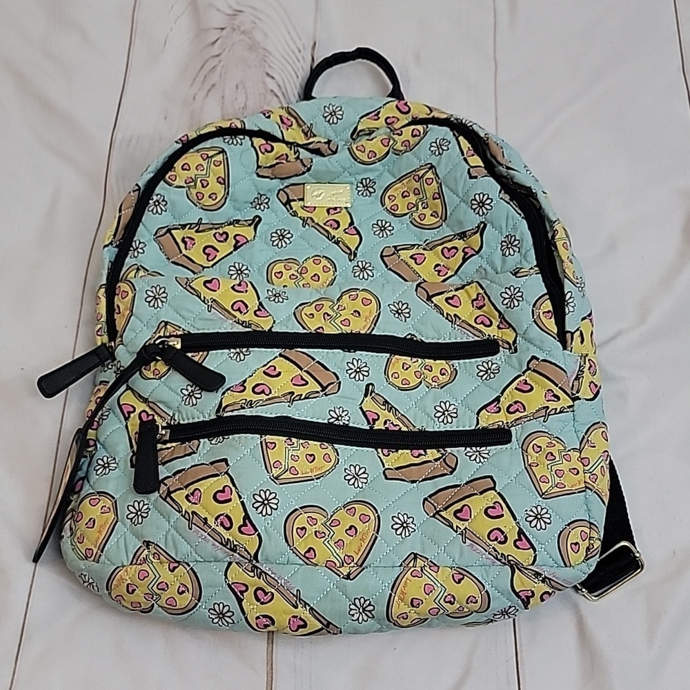 Betsey Johnson Pizza Backpack Back to School Pizza Lover Fun Artists Design